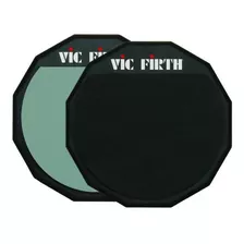 Pad De Práctica Vic Firth Doble Cara De 6 Pulgadas Color Negro Y Gris