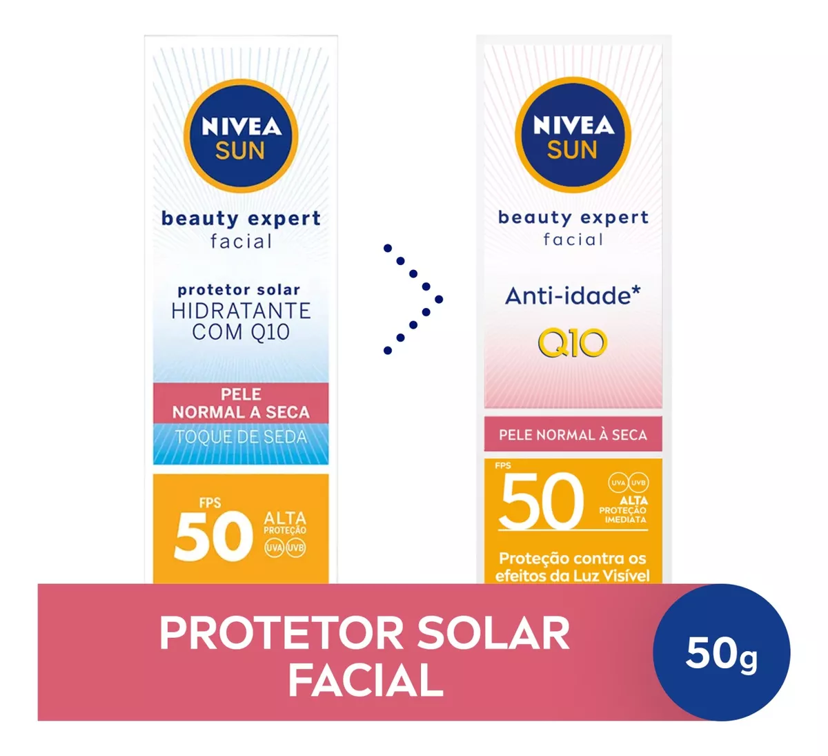 Protetor Solar Sun Beauty Pele Normal À Seca Fps50 50g Nivea