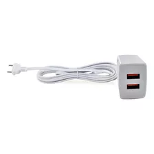 Cabo Prolongador Com Tomada Usb 2.4a 1.5m Bivolt