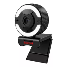 Câmera Webcam Redragon Gw910 One Shot 1080p Luz Embutido Cor Preto