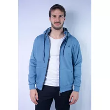 Campera Buzo Hombre Canguro Cierre Capucha Algodon Friza