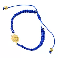 Manilla Pulsera En Hilo Azul Dije Timón 