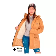 Customs Ba Camperas Mujer Parka Corderito Campera Negra Us