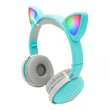 Audífonos Bluetooth Diadema, Orejas, Huellas De Gato Y Leds