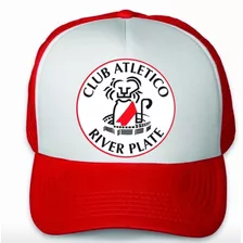 Gorra Trucker Roja Escudo Leon River Plate Cod #68