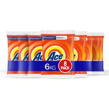 Detergente En Polvo Ace Maxi Limpieza Pack X 8 De 750gr C/u