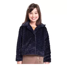 Casaco Feminino Infantil De Inverno Em Pelo Artificial 1231