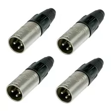 4 Conectores Neutrik Xlr Macho Nc3mxx Garantia / Abregoaudio