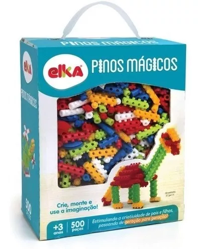 Brinquedo Para Montar Pinos Magicos 500 Pecas Elka Top