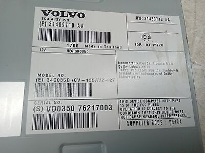 17 Volvo Xc60 Radio Amplifier Oem Ttb Foto 3