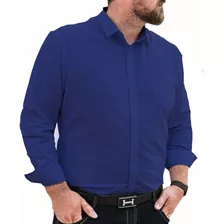 Camisa Social Masculina Manga Longa Plus Size Envio Imediato