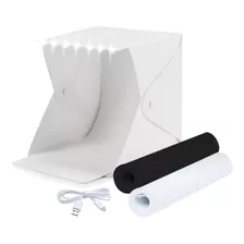 Caja Fotografica Estudio Luz Led Foto Usb Fondos Fotografia 