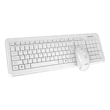 Combo Inalambrico Para Pc Notebook Teclado Mouse Color Del Mouse Blanco Color Del Teclado Blanco