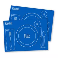 Allspice Kids Table Setting Placemats 2-pack Montessori Styl