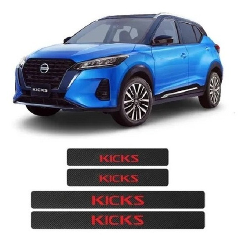 Sticker Cubre Estribos Fibra De Carbon Para Nissan Kicks 4p Foto 5