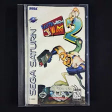 Só Caixa Earthworm Jim 2 Americano Sega Saturn Faço 380