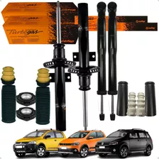 Kit 4 Amortecedores + Kit Batente Crossfox 1.6 2011 2012