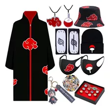 Kit De Disfraz De Naruto Anime Akatsuki, Accesorios De Bata