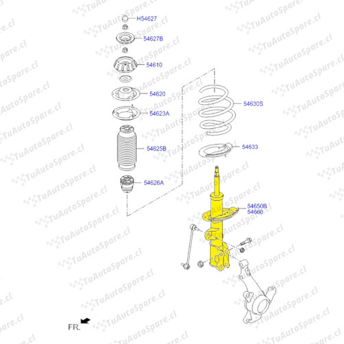 Amortiguador Delantero Hyundai Accent 2012-2019. Par (2) Foto 4