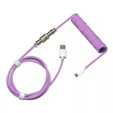 Cabo Para Teclado Coiled Cooler Master, Até 1.5m, Roxo