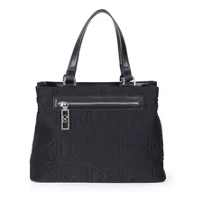 Bolsa Satchel Para Mujer Cloe Nylon Diseño Acolchado Color Negro