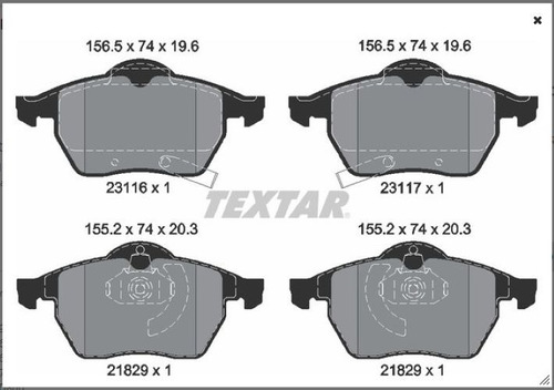 Balatas Delanteras Saab 9-3 1999-2003 Textar  Foto 3