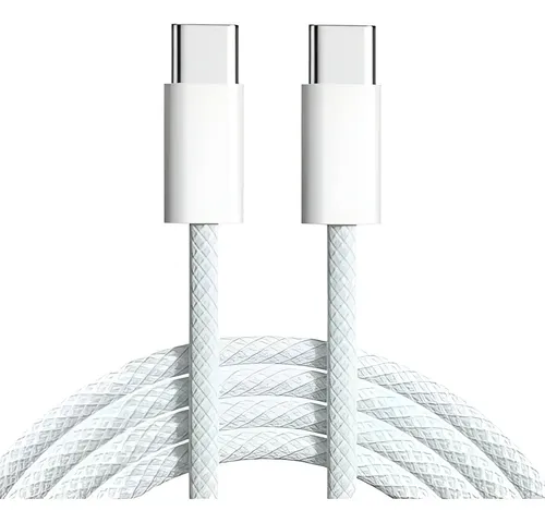 Cable Usb C Carga Rápida Type-c Para iPhone 16/15 Series Blanco