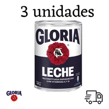 Leche Gloria Reconstituida Enriquecida 400g 3unid