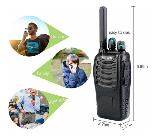 Walkie-talkies Retevis H-777 3 Piezas 1000 Mah Foto 6