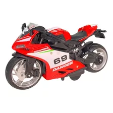 Miniatura Moto Brinquedo Coleção Ferro Com Luzes E Sons Gp