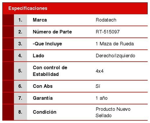 1 Maza Rueda Delantera Econmico Yukon 07/13 Foto 2