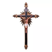 Crucifixo Ornado Barroco Parede 43cm