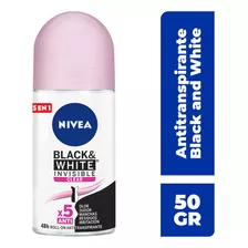 Nivea Black & White Invisible Clear Antitranspirante En Roll On 50ml