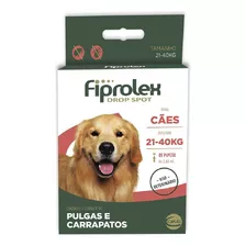 Pipeta Antiparasitário Para Pulga Ceva Fiprolex Drop Spot Para Cão De 21kg A 40kg