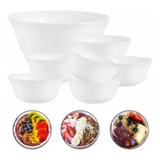 Saladeira E Bowls 7pç Vidro Everday Branco Luminarc