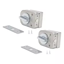 Set Of 2 Nuzamas Cerraduras Puerta Vidrio Acero Inoxidable