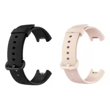 Kit Compatível Com Xiaomi Mi Watch Lite E Redmi Watch 2 Lite Cor Preto-rosa