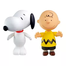 Boneco Vinil 15cm Snoopy Charlie Brown Articulado 3074 Lider