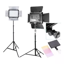 Kit 2 Estudio Tripe E Iluminador Led 300 Videos W300 Bicolor