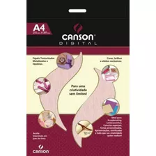 Papel Canson Metalizado Rosa Pérola 120g 30 Folhas A4