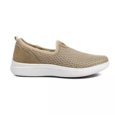 Tenis Dama Flexi Confort De Meter Beige Tejido 104901