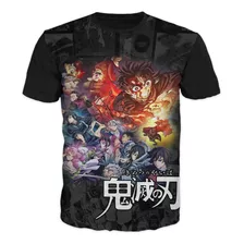 Camiseta Anime Kimetsu No Yaiba Demon Slayer Tren Infinito 
