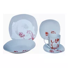 Juego De Platos 30piezas Vajillas Porcelana Rosmania 6 Perso