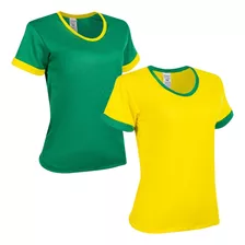 Kit 2 Camiseta Da Seleção Brasileira Brasil Copa Do Mundo