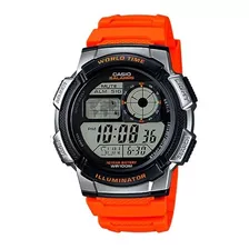 Reloj Casio Ae1000 Caballero Sport Original 100mts Naranja