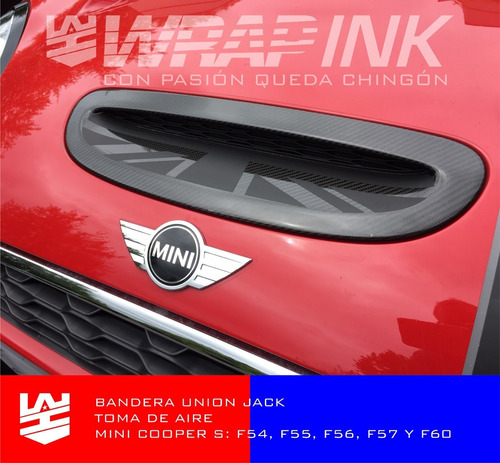 Sticker Toma De Aire Mini Cooper S 2014-2020 Foto 3