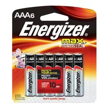 Pilas Alcalinas Energizer Aaa X 6 Super Oferta!! Febo