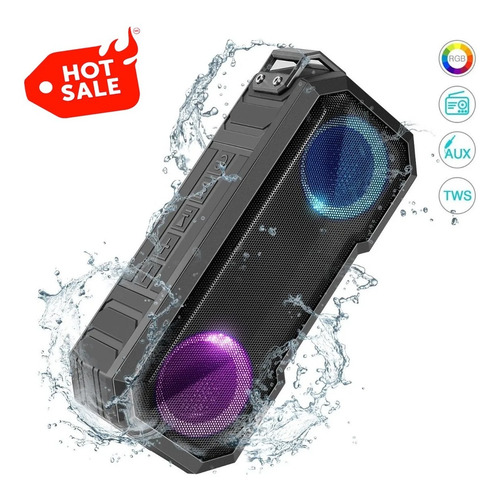 Bocinas Bluetooth 5.0 Portátil Altavoces Impermeable Rgb