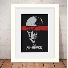 Quadro The Punisher Justiceiro 56x46cm Vidro Paspatur W2731