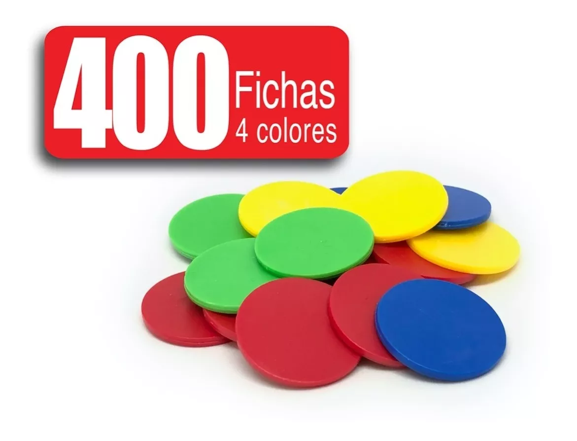 Fichas 400 Piezas Plástica Contar O Juegos 4 Colores